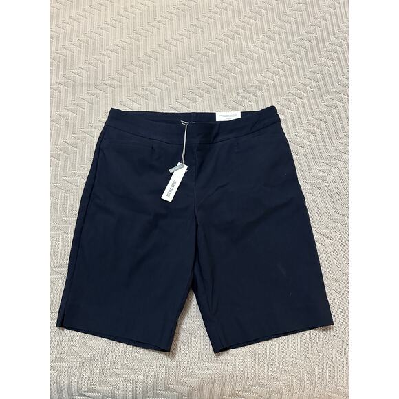 Chico's navy pull on bermuda shorts size 12 NWT - Picture 1 of 8